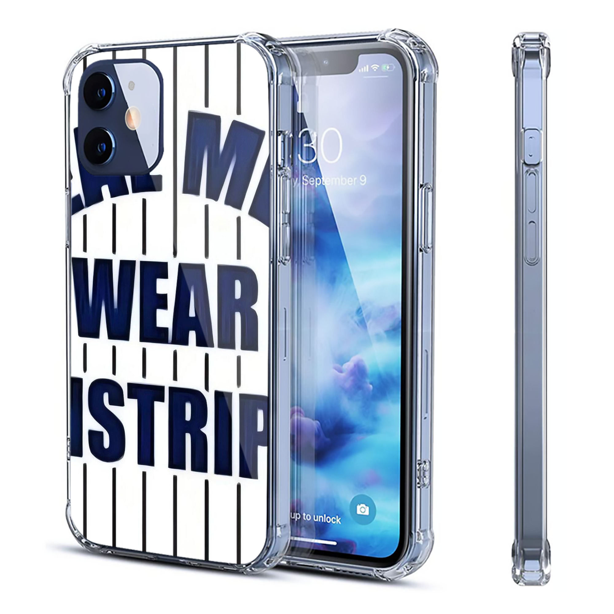 New York Yankees 262 Clear IPhone 12 Case – Soft TPU With UV Print – Enhanced Drop Protection, Precise Fit, Anti-Fingerprint, Customizable Design, Scratch-Resistant, Yellow-Resistant